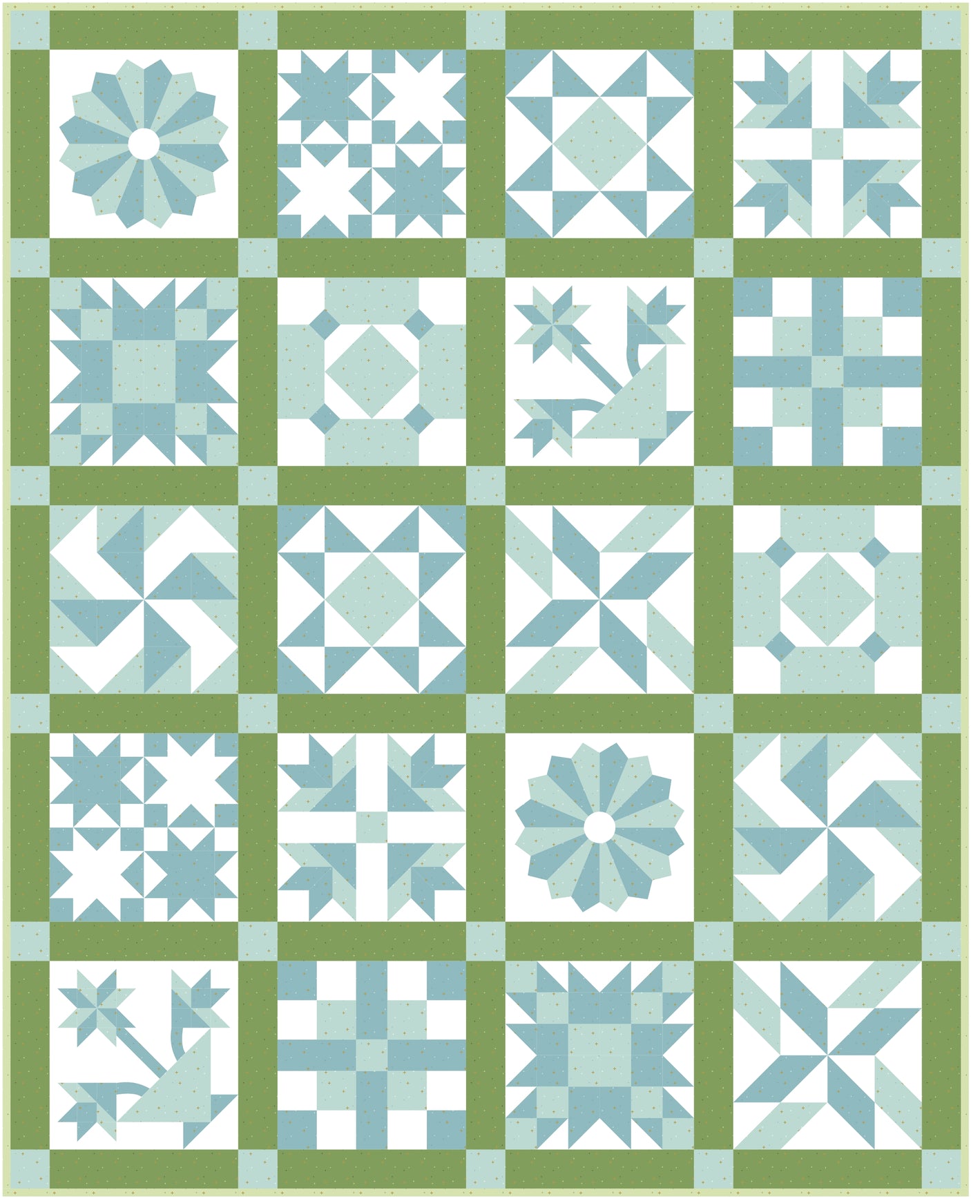 Society Sparkler Vintage Inspired Sampler Quilt Pattern | Printed Pattern