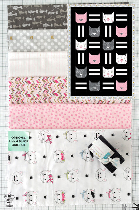Cat Dash Quilt Kit: Fabric & Pattern