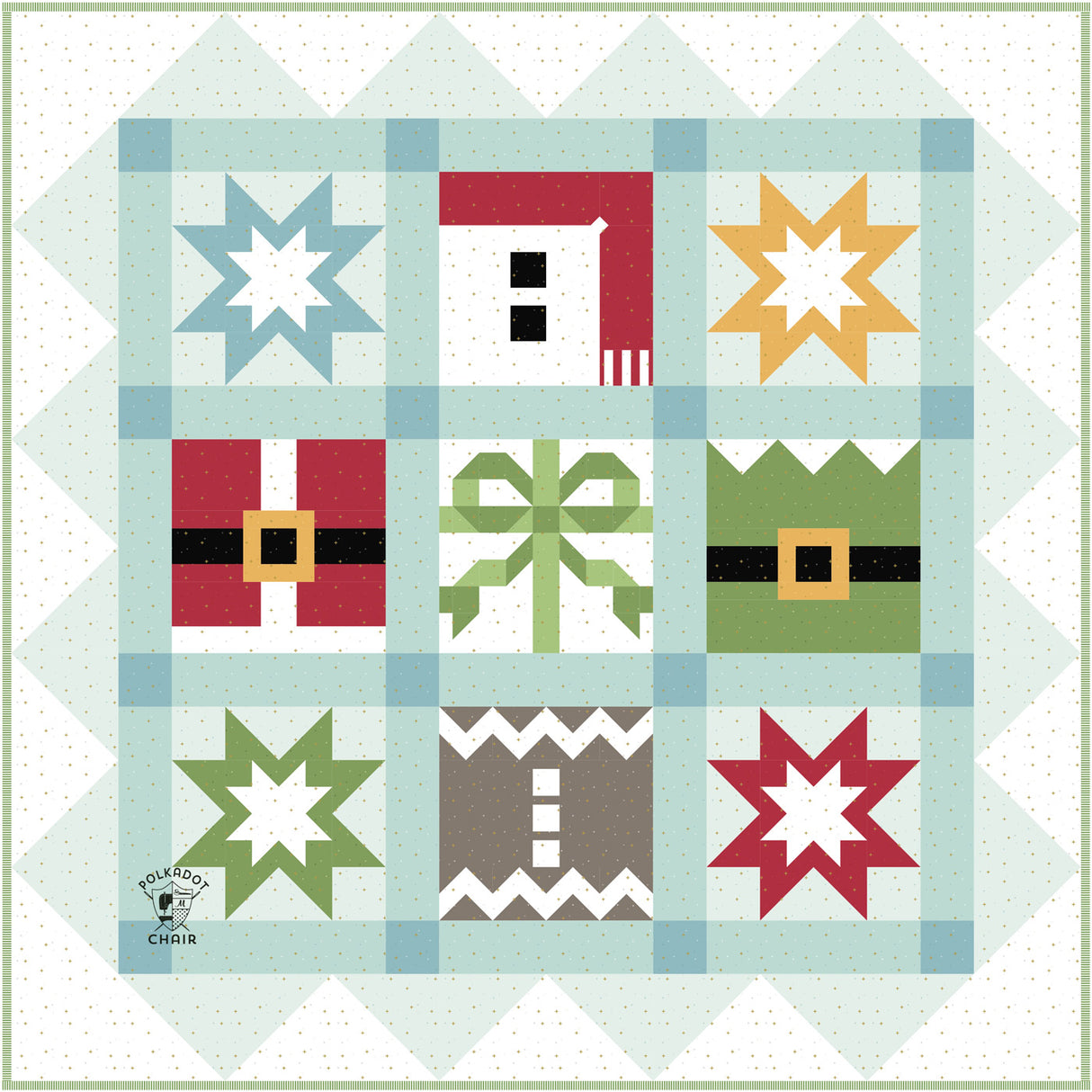 Festive Friends Christmas Quilt Complete Pattern | Digital PDF Pattern