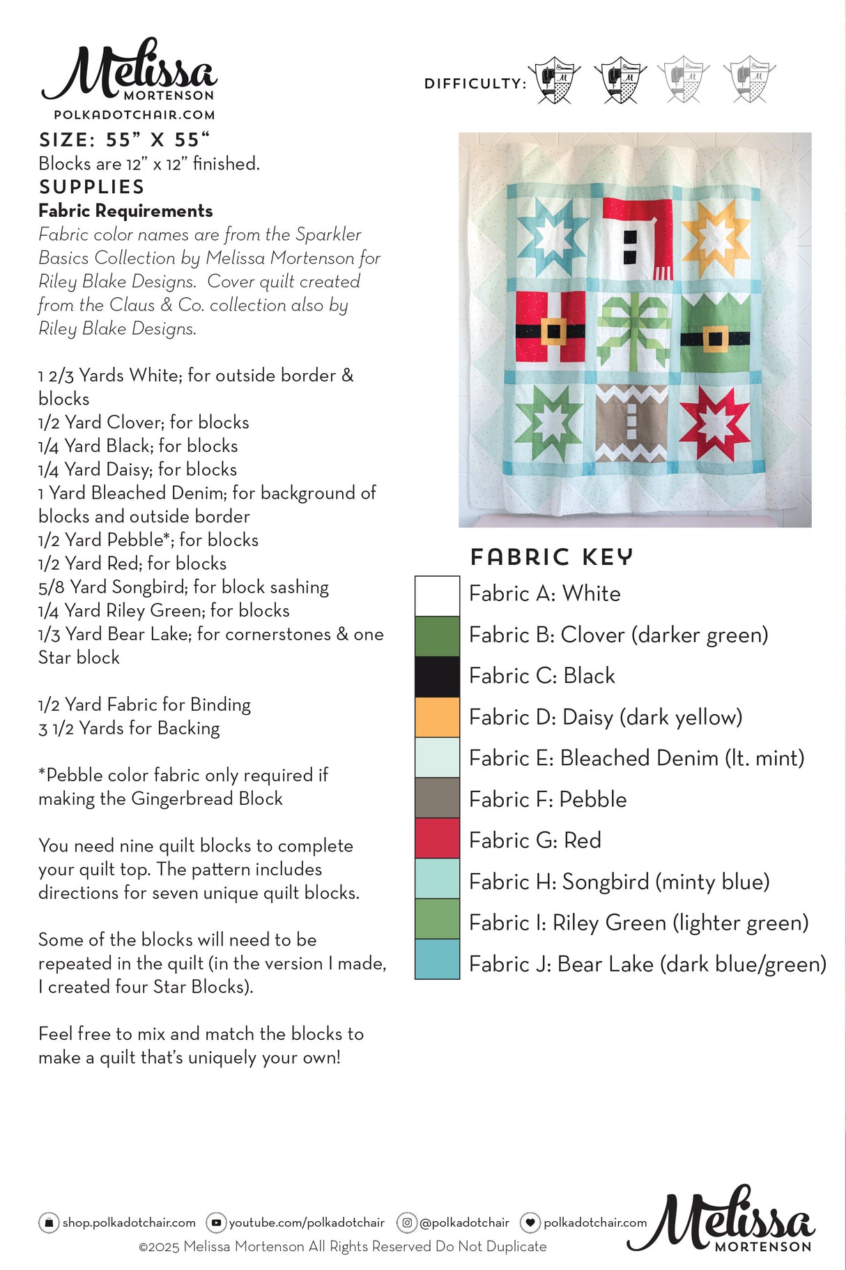 Festive Friends Christmas Quilt Complete Pattern | Digital PDF Pattern