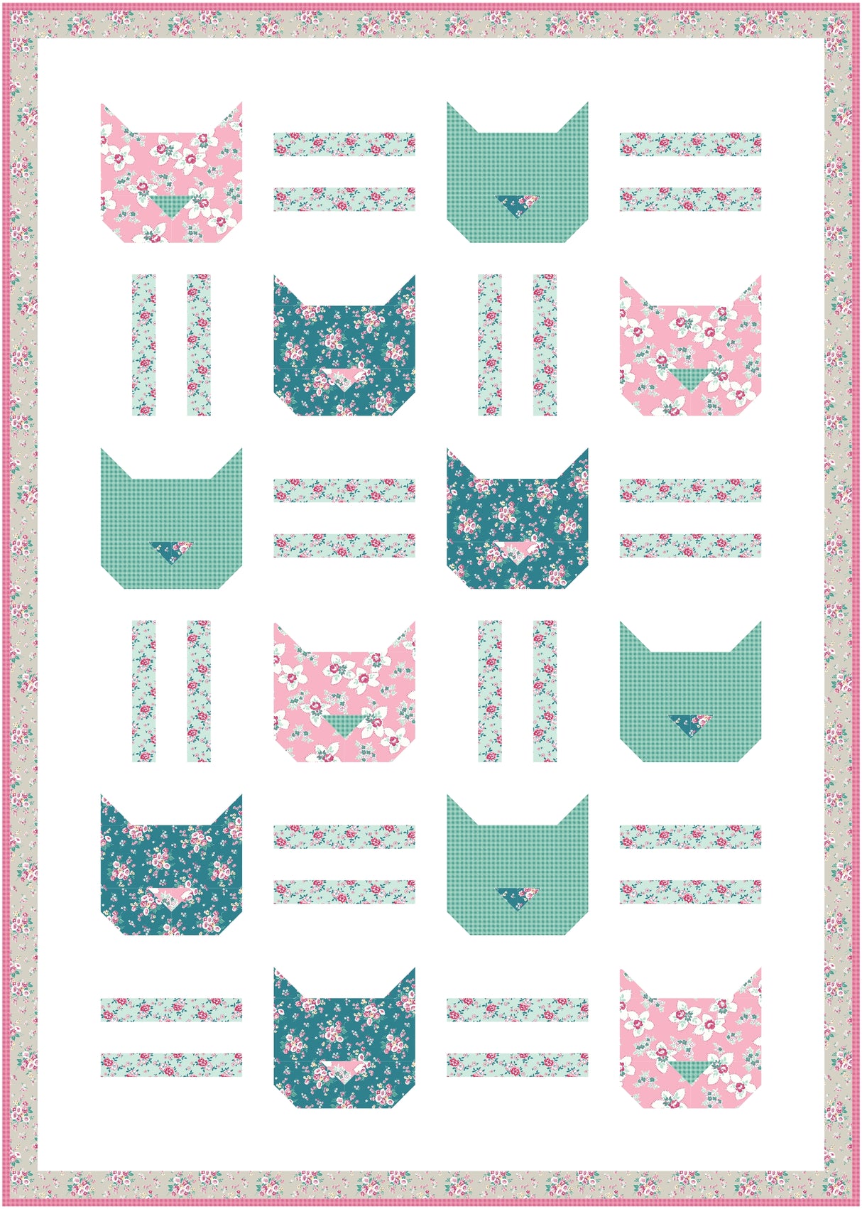 Cat Dash Quilt Pattern | Digital PDF Pattern