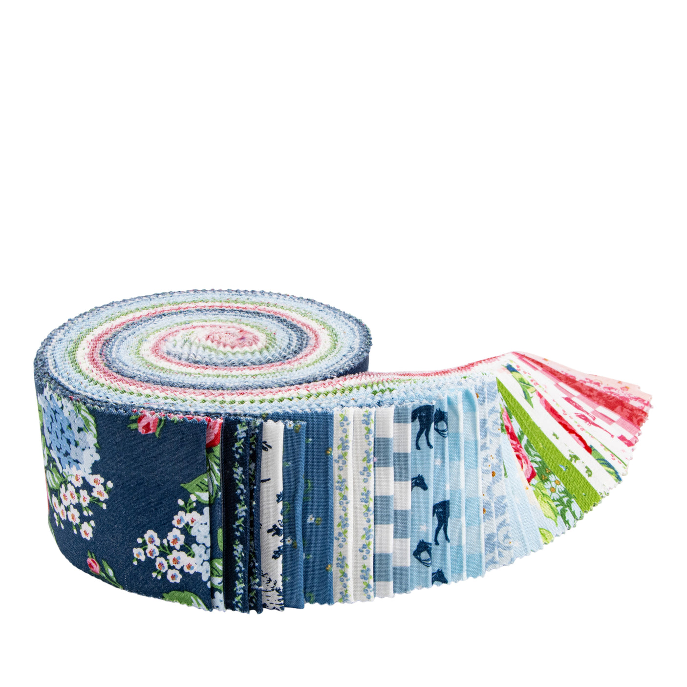 Bluegrass Charm Fabric 2 1/2" Precut Roll; Rolie Polie