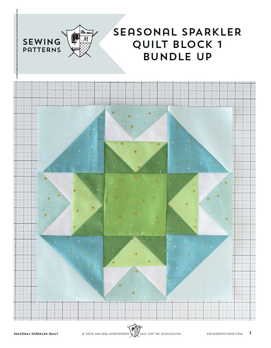 Seasonal Sparkler Quilt Block 1 PDF