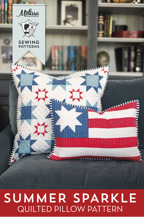 Summer Sparkler Quilted Pillow Pattern; Printed Copy
