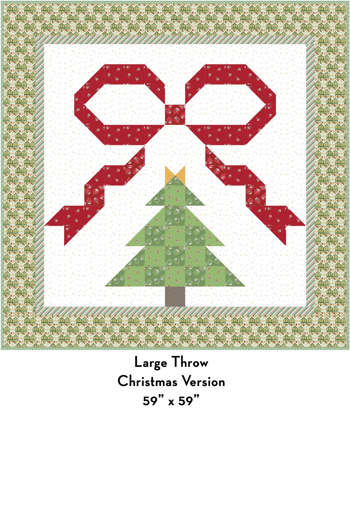 Bows and Monograms Quilt Pattern with Holiday Version | Digital PDF Pattern