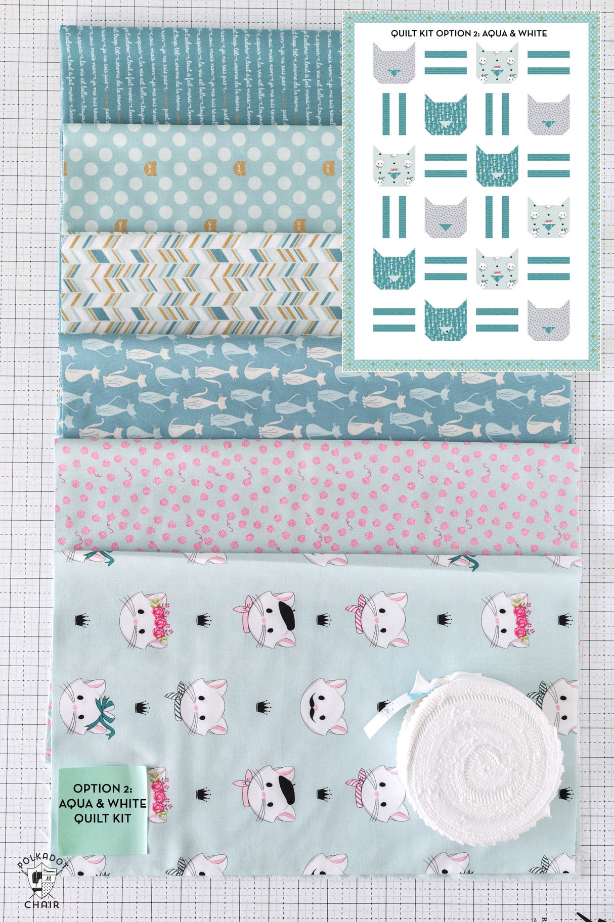 Cat Dash Quilt Kit: Fabric & Pattern