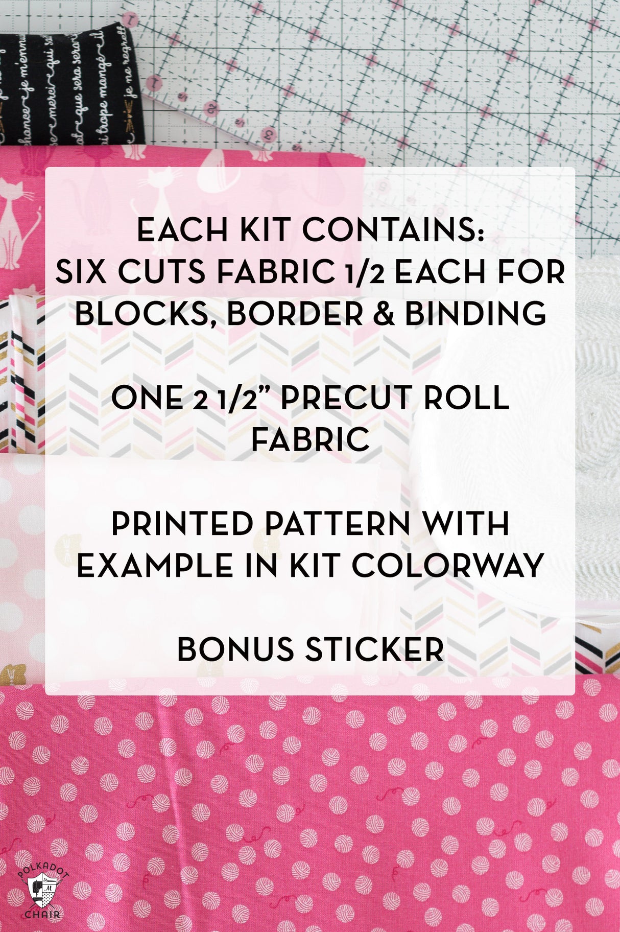 Cat Dash Quilt Kit: Fabric & Pattern