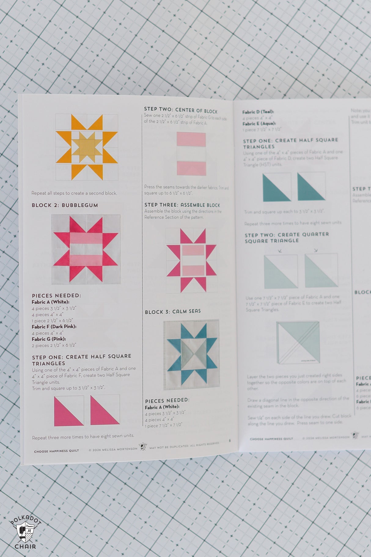 Choose Happiness Quilt Pattern | Printed Pattern