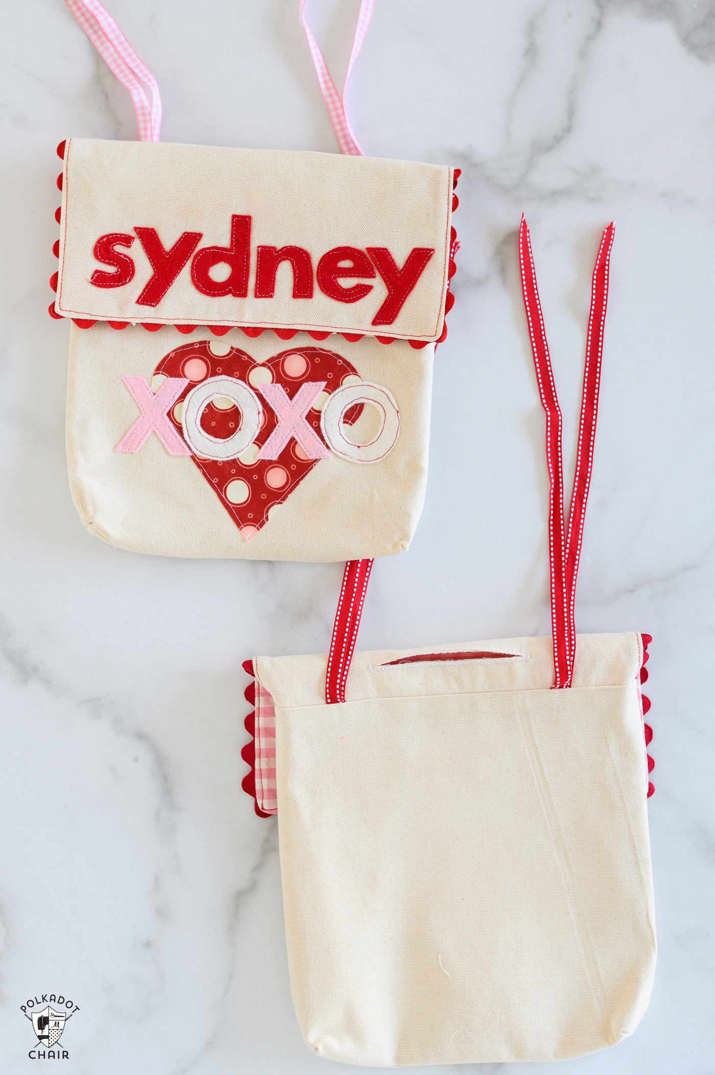 Valentine's Day Chair Backer Pouch & Envelope | Digital PDF Sewing Pattern