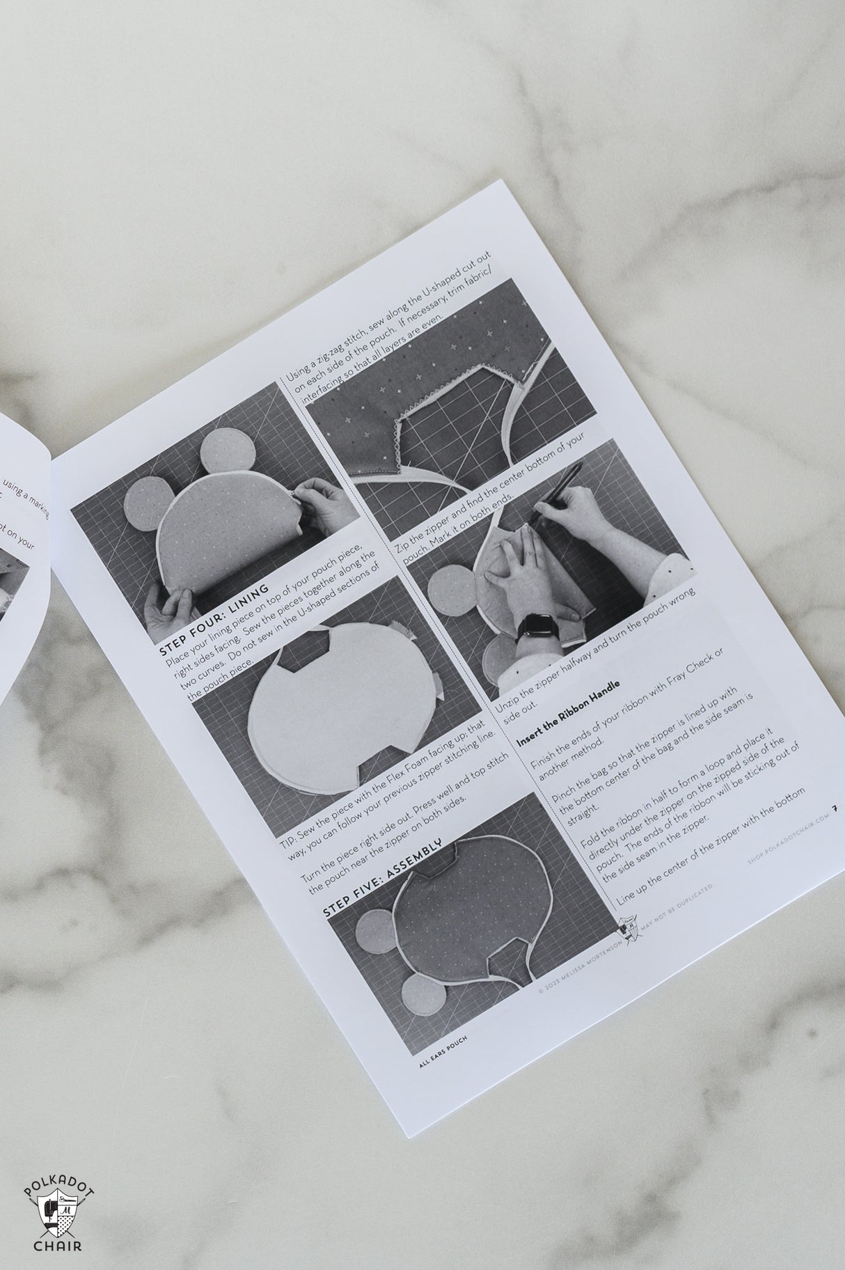 All Ears Pouch Zip Pouch Sewing Pattern | Printed Pattern