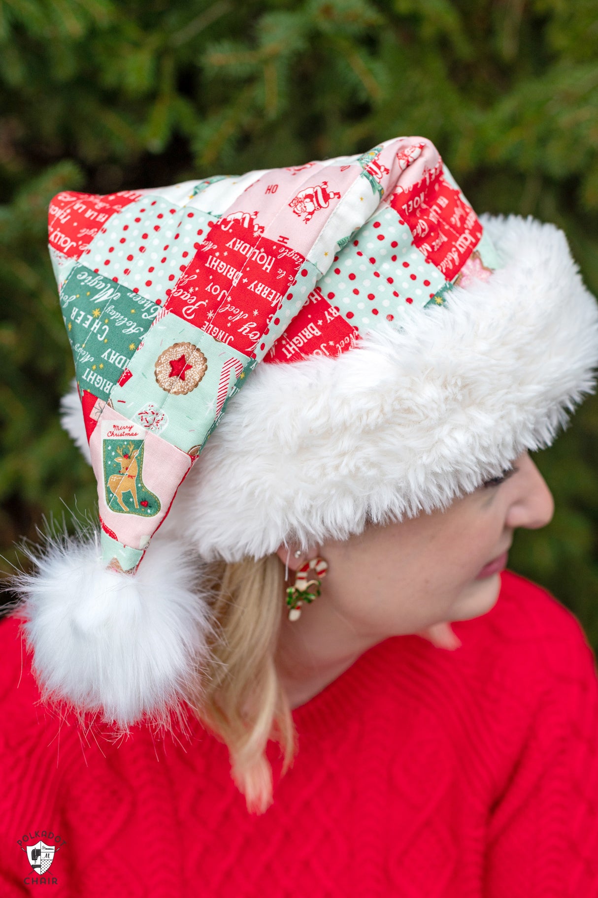 Snowbound Quilted Santa Hat Sewing Pattern | Digital PDF Pattern