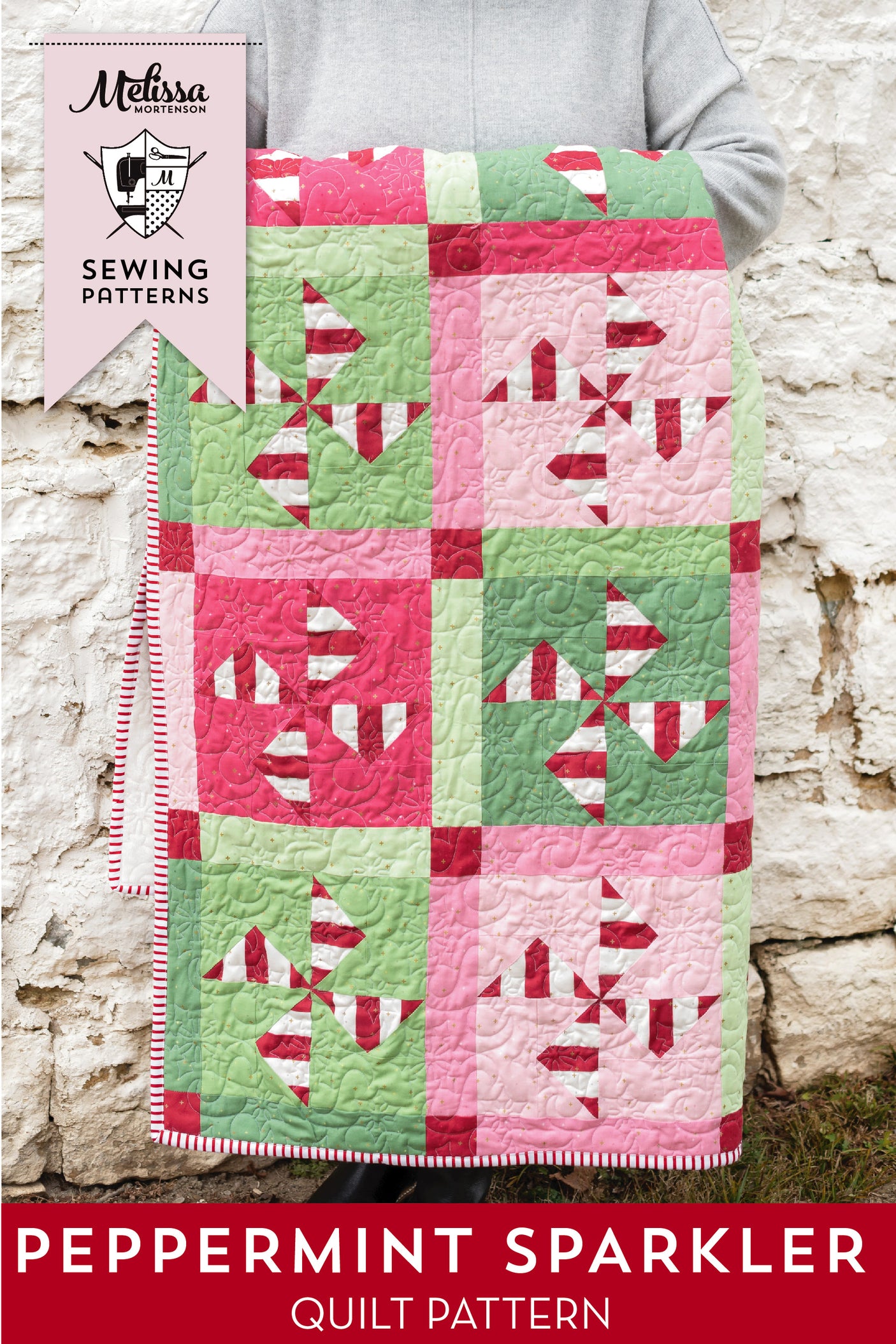 Sparkler Swirl Christmas & Holiday Quilt Pattern | Digital PDF Quilt Pattern