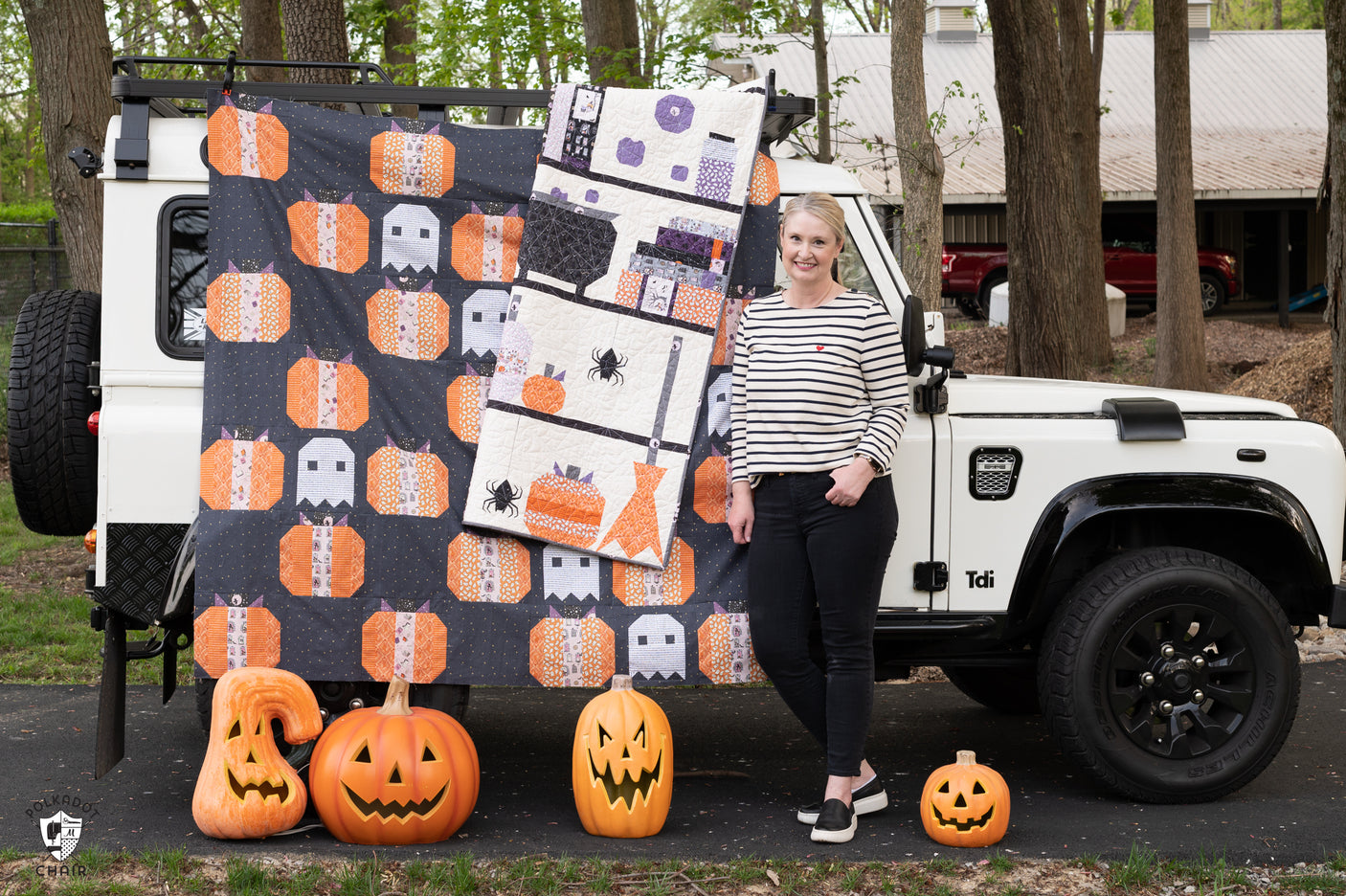 Pumpkin Patch Ghosts Halloween Quilt Pattern | Printed Pattern