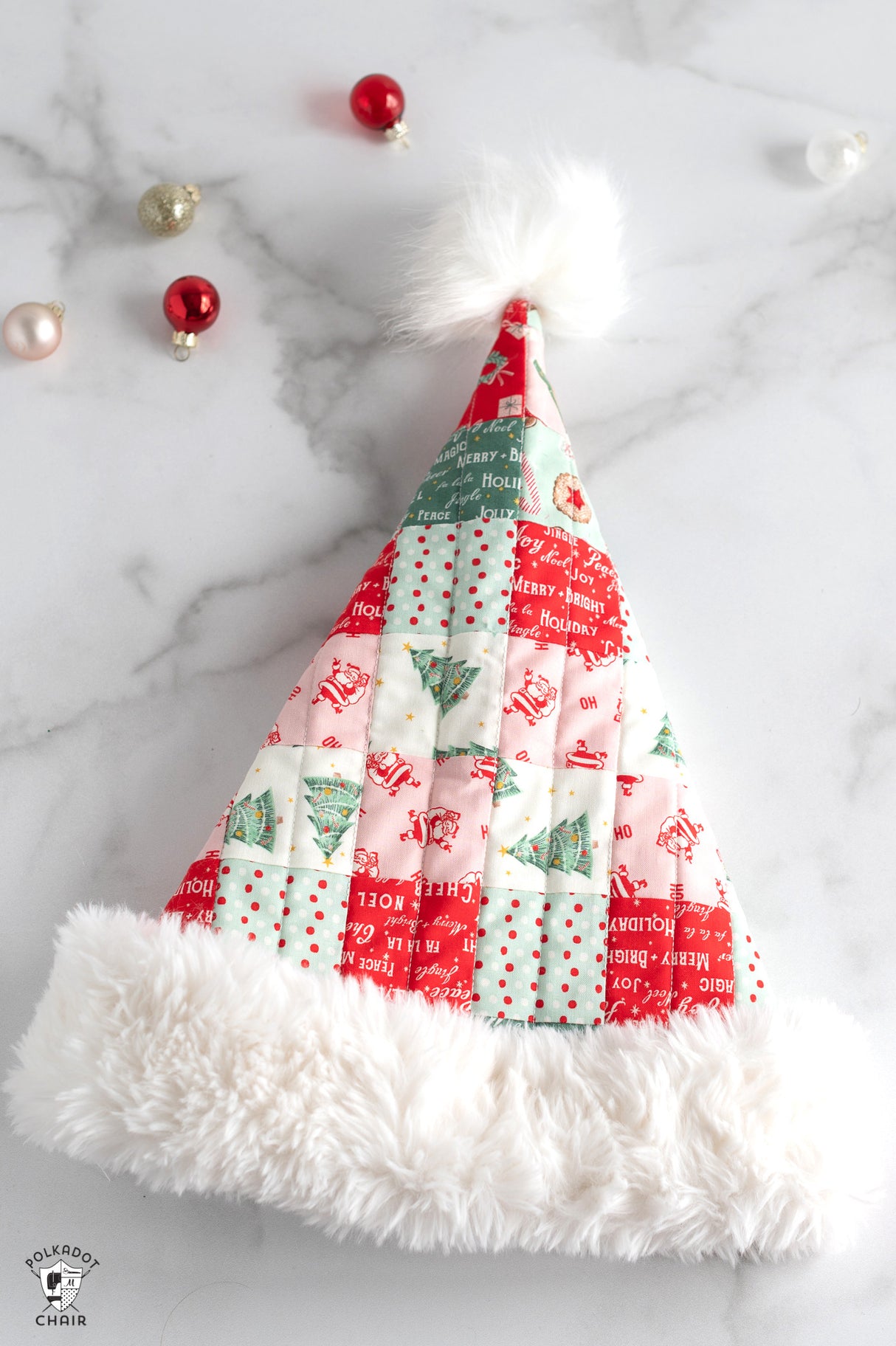 Snowbound Quilted Santa Hat Sewing Pattern | Digital PDF Pattern