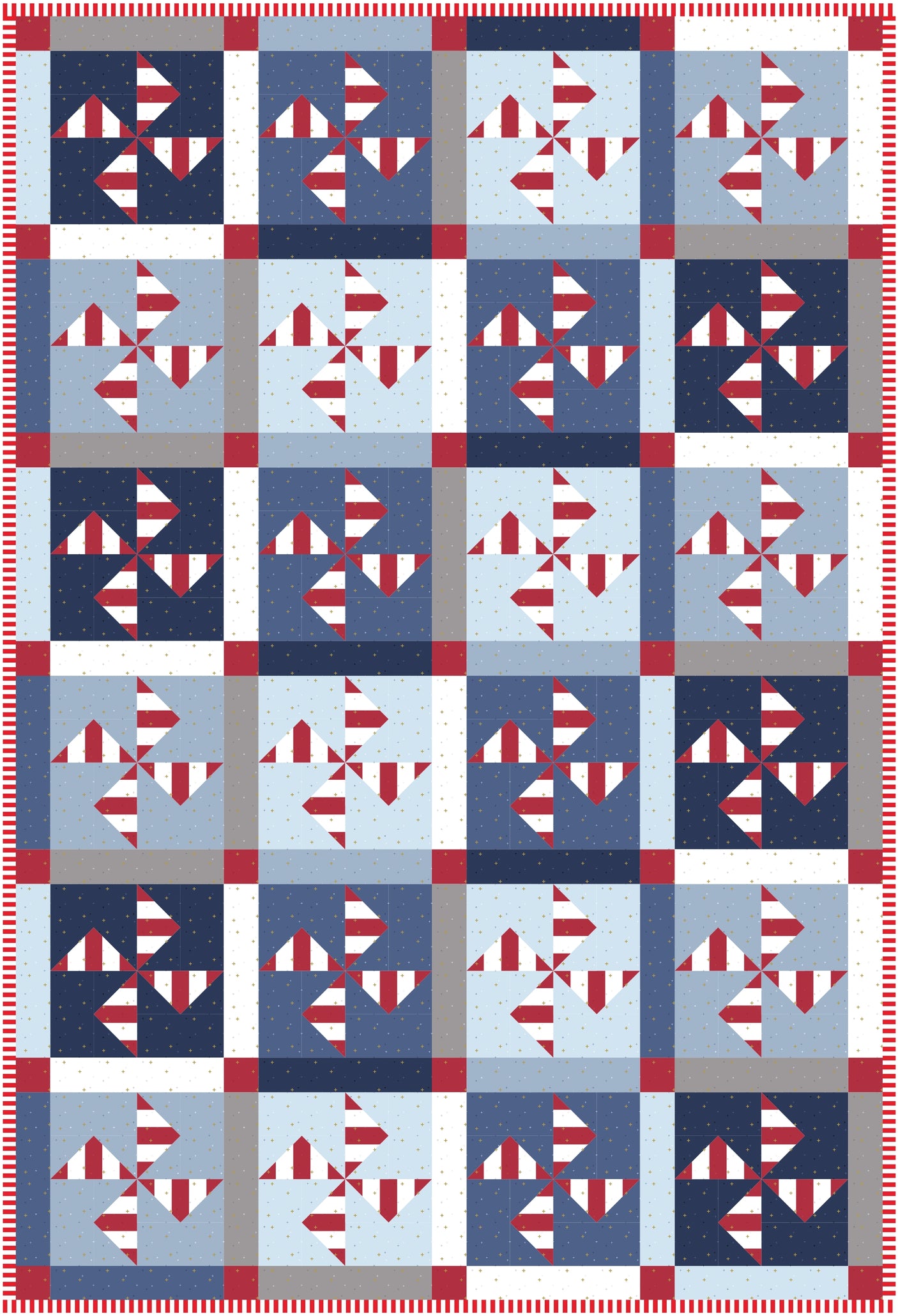 Sparkler Swirl Christmas & Holiday Quilt Pattern | Digital PDF Quilt Pattern