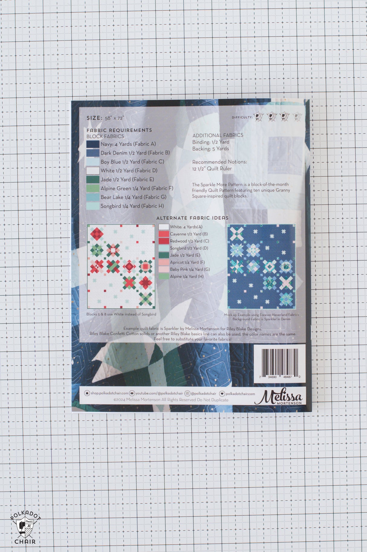 Sparkle More Quilt Pattern; Package of 6 Wholesale Only