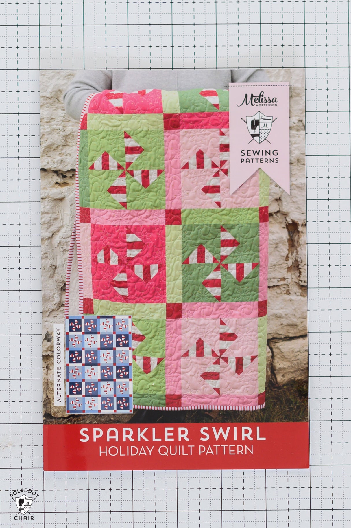 Sparkler Swirl Christmas & Holiday Quilt Pattern | Printed Pattern