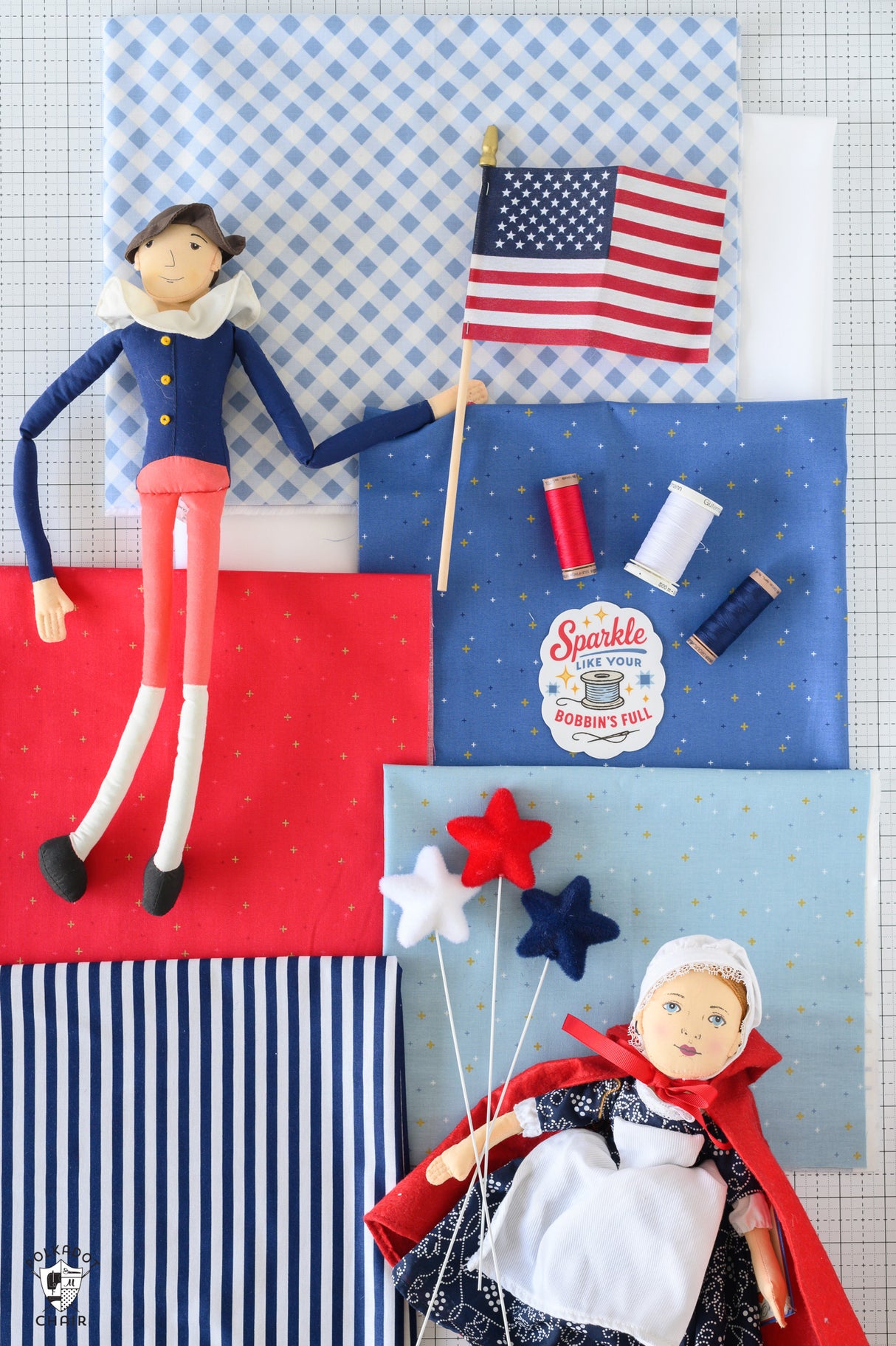 Summer Sparkle Quilted Pillow Kit: Pattern and Fabric