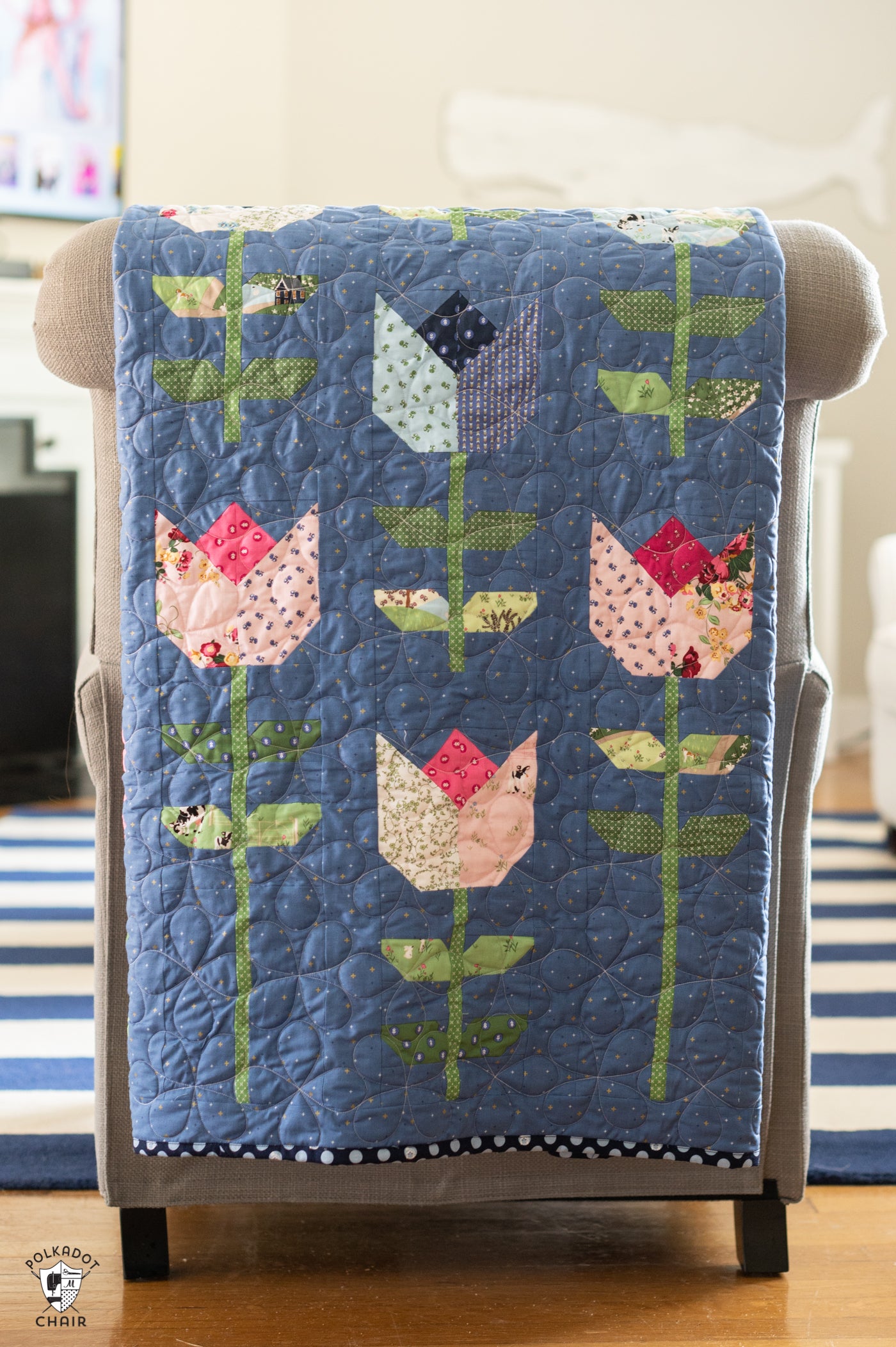 Tailored Tulips Quilt Pattern | Printed Pattern