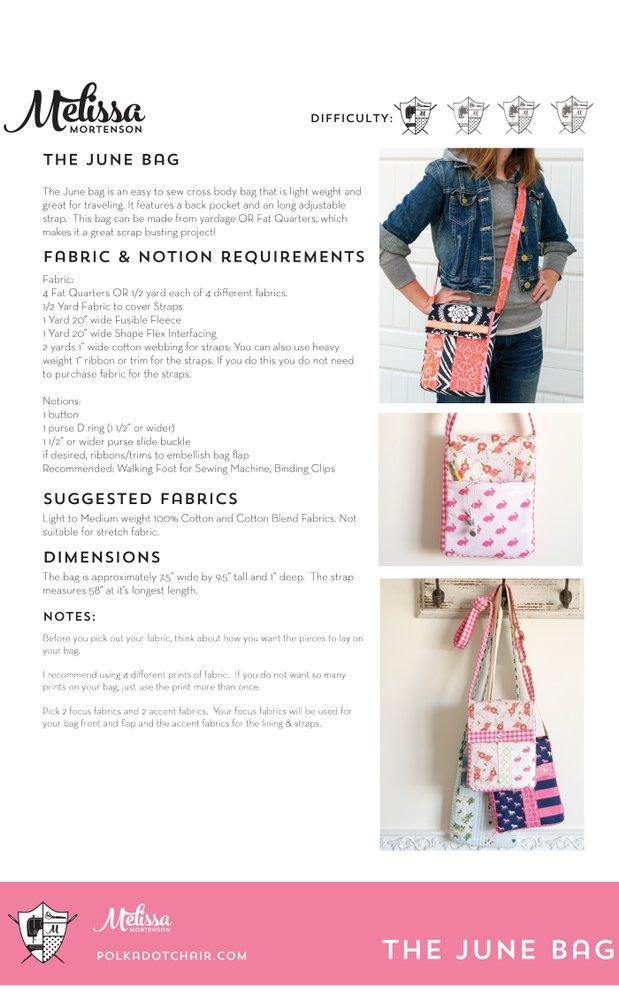 June Bag Crossbody Bag Pattern | PRINTED PATTERN