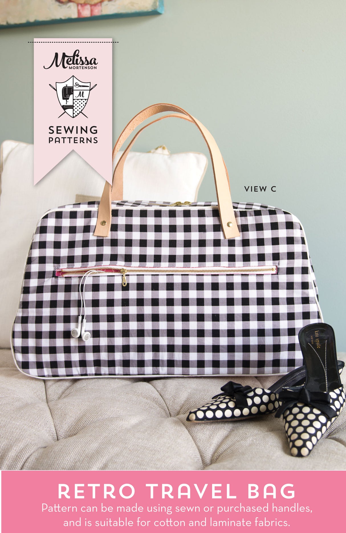 Retro Travel Bag Sewing Pattern | Printed Pattern