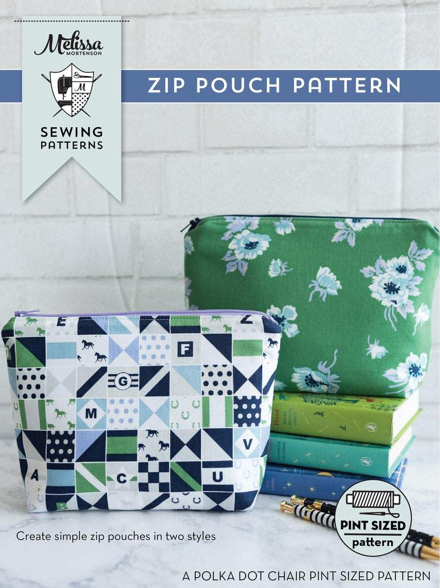 Zippered Pouch Sewing Pattern  Digital PDF Pattern – Polka Dot