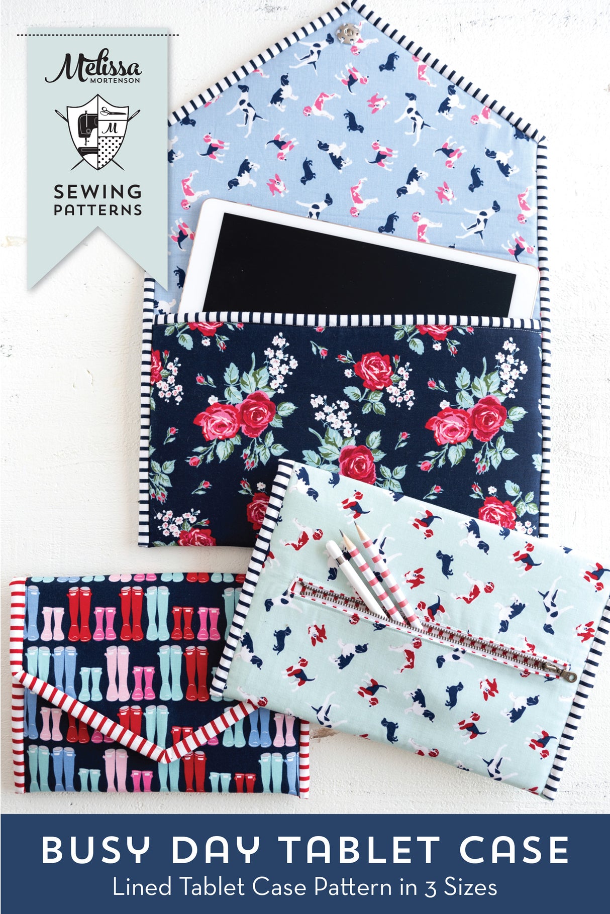 Busy Day Tablet Case Sewing Pattern | Printed Bag Sewing Pattern