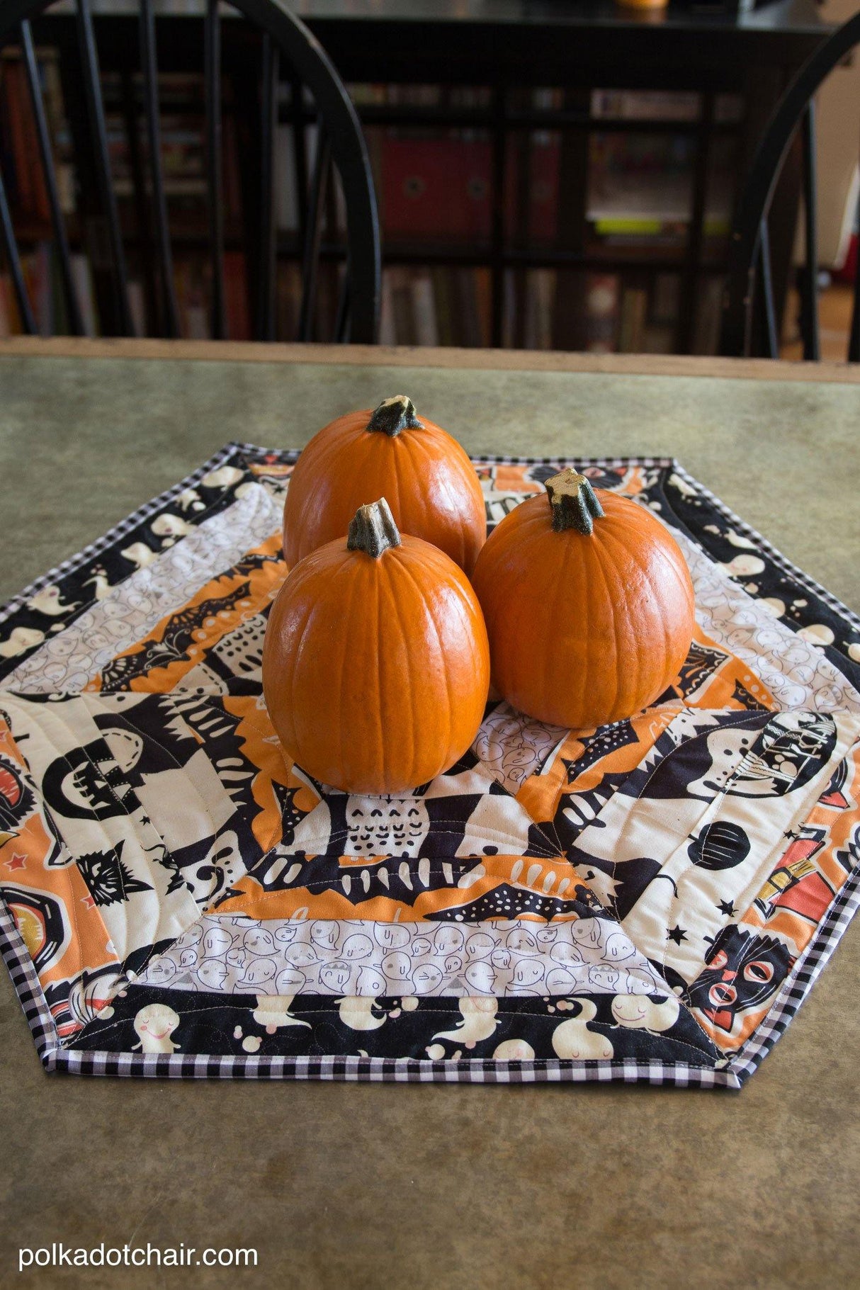 Halloween Pillow, Bag & Table Topper Bundle | Digital PDF Pattern - Polka Dot Chair Patterns by Melissa Mortenson