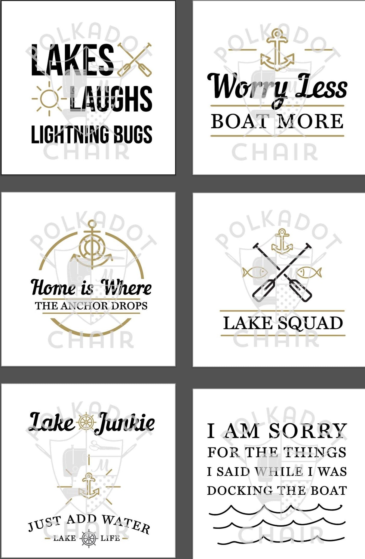 Lake SVG Files | Digital Prodcut - Polka Dot Chair Patterns by Melissa Mortenson