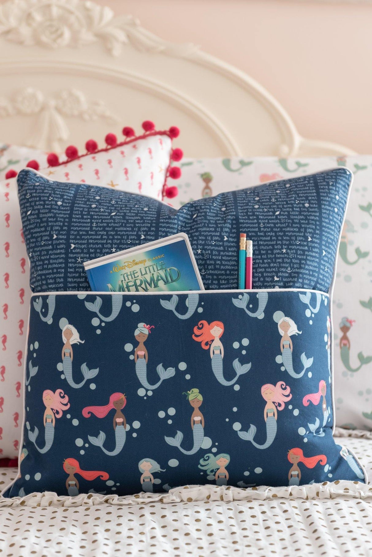 Reading Pillow / Pocket Book Pillow Pattern Bundle in Two Sizes | Digital PDF Pattern - Polka Dot Chair Patterns by Melissa Mortenson