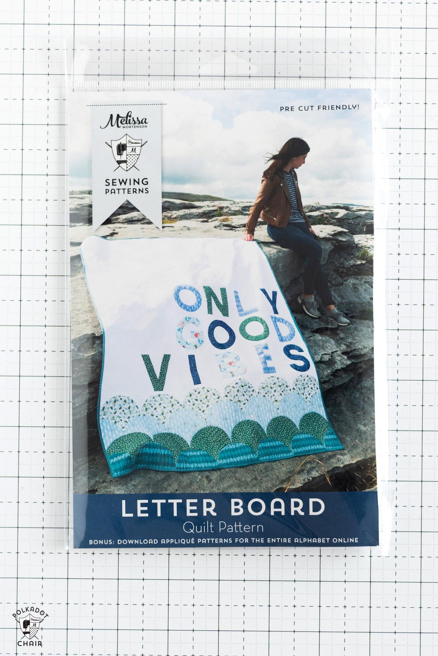 Letter Board Quilt Patterns; Package of 6 | Wholesale Only