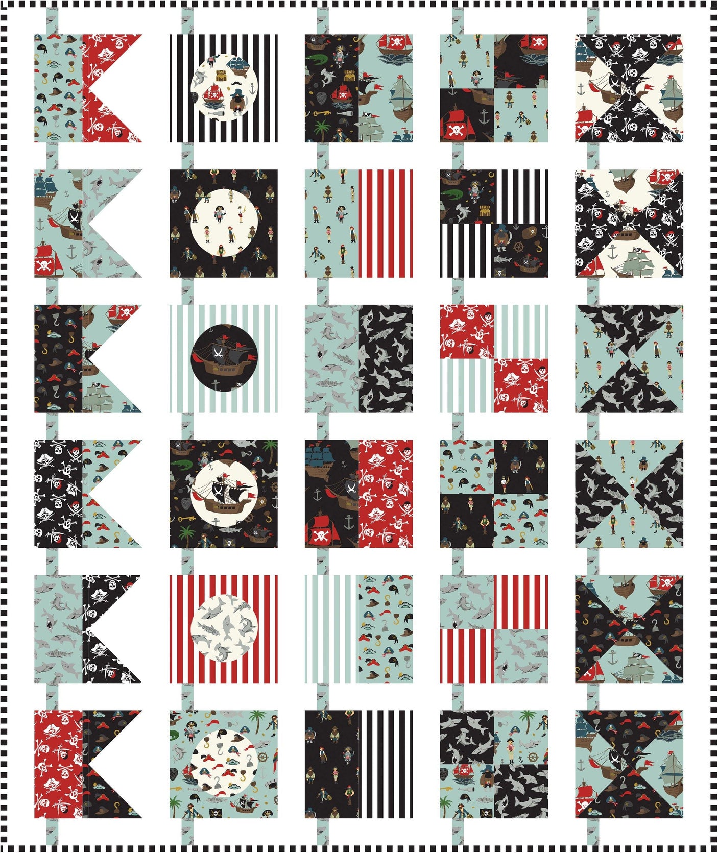 Seas the Day Quilt Pattern | PRINTED Pattern - Polka Dot Chair Patterns by Melissa Mortenson