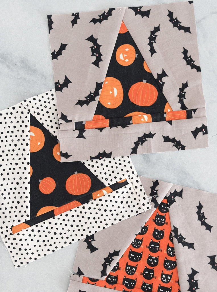 Witch Hat Halloween Quilt Block Foundation Paper Piecing Pattern for Quilt | Digital PDF - Polka Dot Chair Patterns by Melissa Mortenson
