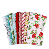 Claus & Co Fabric Bundle; Pink; 1 yard each of 8 prints and 1 panel