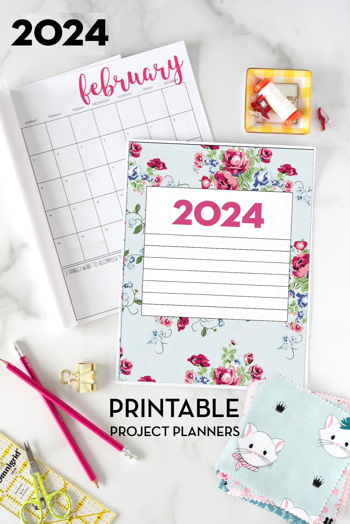 2024 Project Planner Printable | Digital PDF Product