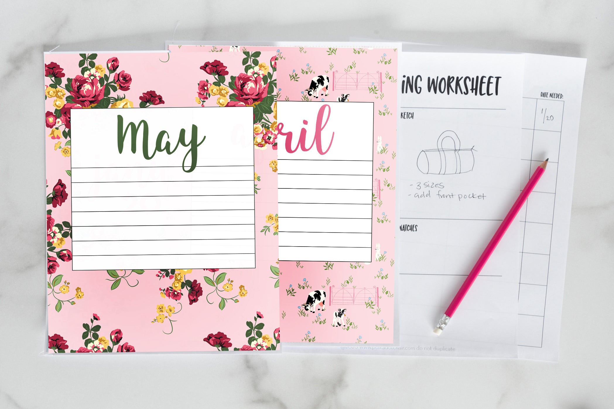 2024 Project Planner Printable | Digital PDF Product – Polka Dot Chair