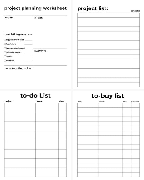 2026 Project Planner Printable | Digital PDF Product