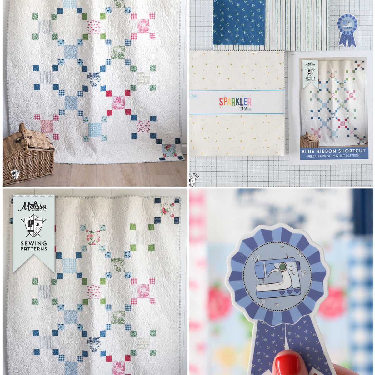 Blue Ribbon Shortcut Precut Quilt Kit; Includes Pattern & Fabrics ...