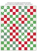 Christmas Fabrics Bundle for Gathered Quarters Quilt; Fabric Only