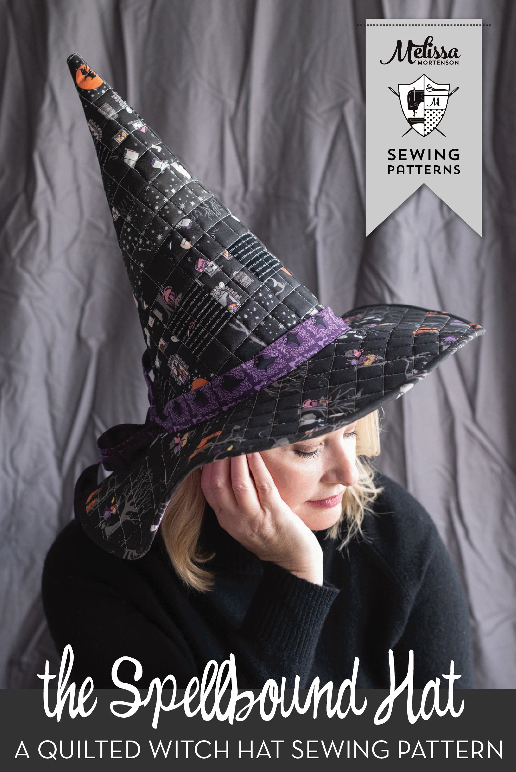 Spellbound Quilted Witch Hat Sewing Pattern Printed Pattern Polka Spellbound Quilted Witch Hat Sewing Pattern Printed Pattern Polka