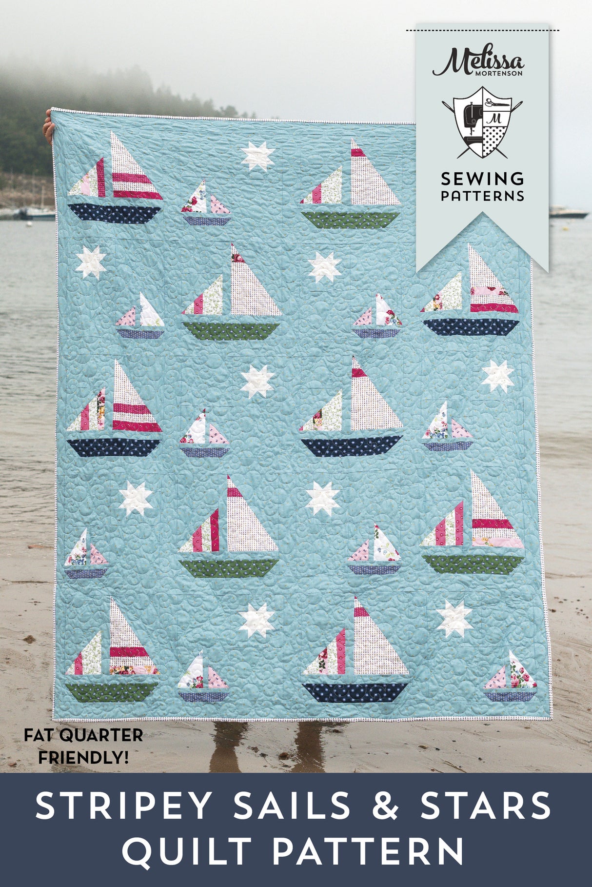Stripey Sails & Stars Sailboat Quilt Pattern | Digital PDF Pattern ...