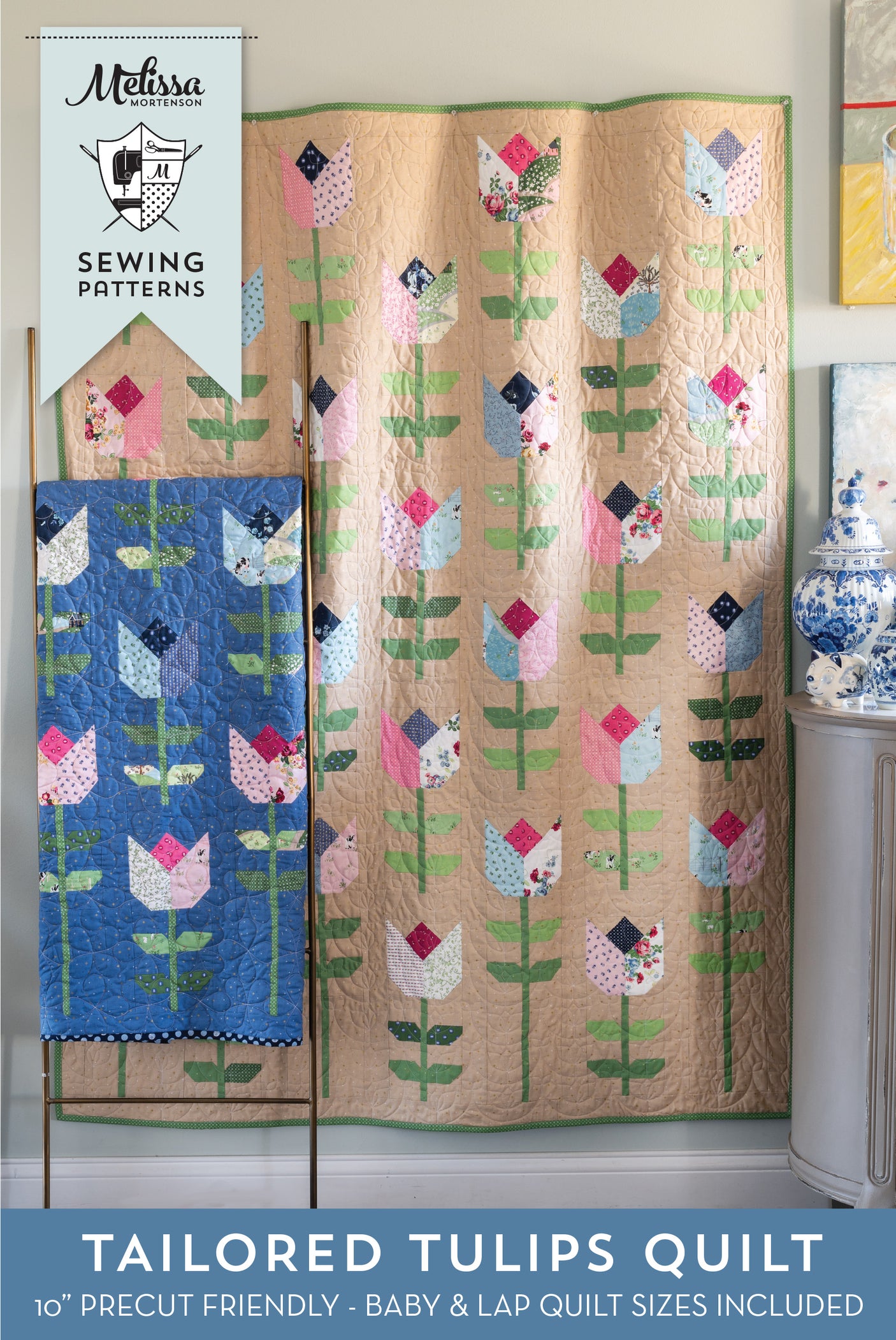 Tailored Tulips Quilt Pattern | Printed Pattern