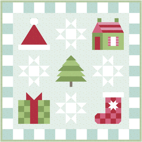 Santa's Sampler Christmas Quilt Pattern | Digital PDF Quilt Pattern