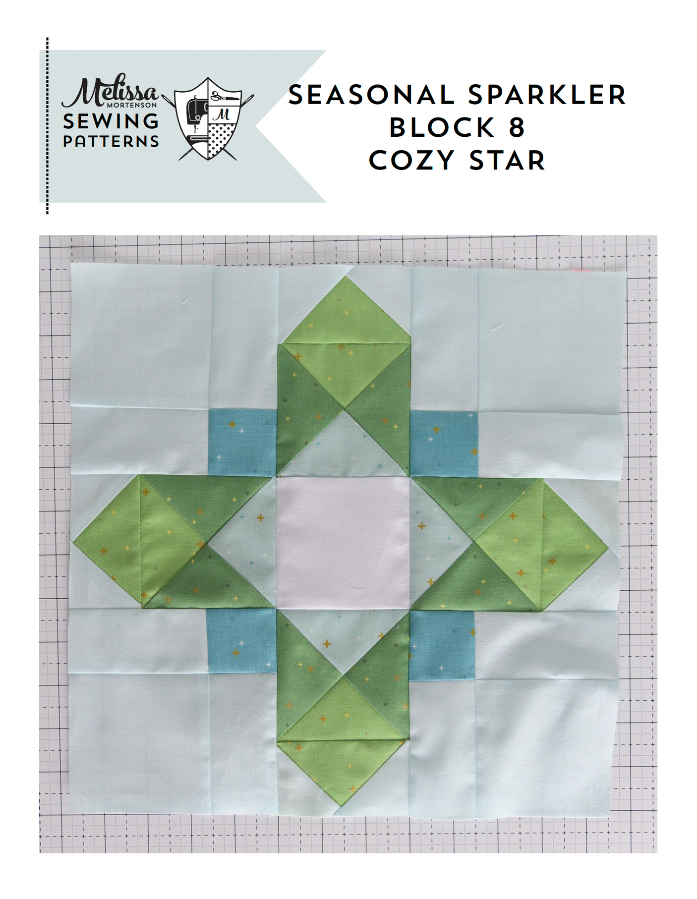 Seasonal Sparkler Quilt Block 8 PDF