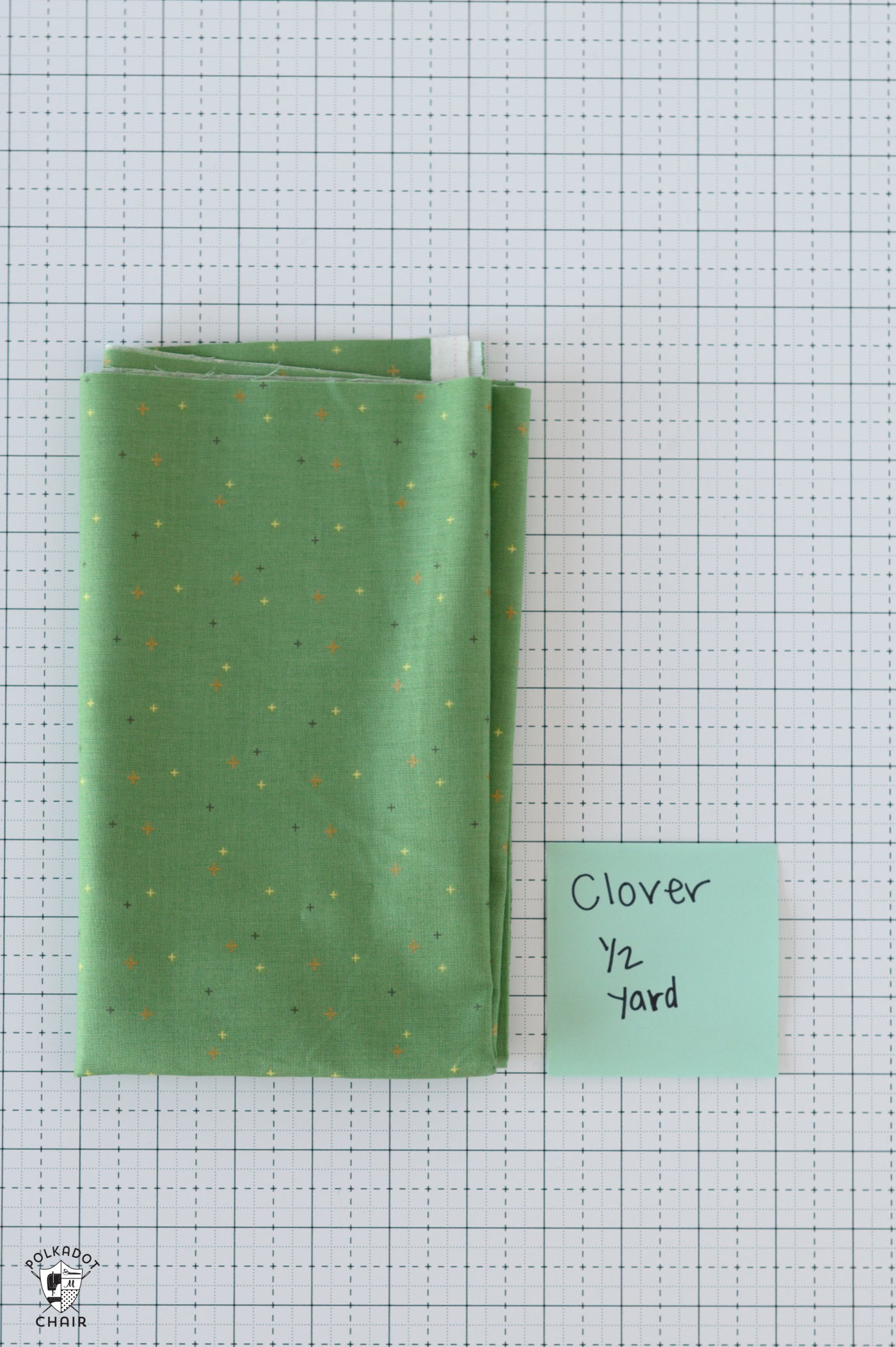 Clover Sparkler Fabric by Riley Blake Designs; 1/2 Yard Cut