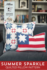 Summer Sparkler Quilted Pillow Pattern; Digital PDF Pattern