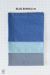 Blue Riley Blake Designs Fabric Bundle #2; 1/2 Yard Cuts (Sparkler & Stripe Bundle)