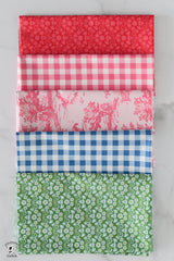 Bluegrass Charm Fabric Fat Quarter Bundle; Pink, Blue & Green