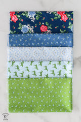 Bluegrass Charm Fat Quarter Fabric Bundle; Blue