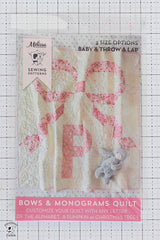 Bows and Monograms Lap and Baby Quilt Pattern with Holiday Version | Printed Pattern